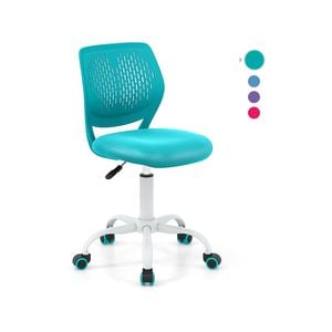 Costway Swivel Office Chair Adjustable Height Armless Desk Chair Green