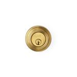 LANE Deadbolt Slimline Brushed Brass Round L538023