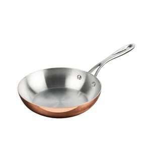 Vogue Frying Pan Copper Tri-wall Induction Compatible 200mm Commercial Kitchen Cookware