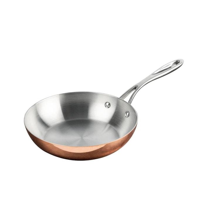 Vogue Frying Pan Copper Tri-wall Induction Compatible 200mm Commercial Kitchen Cookware