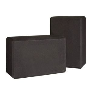 NNETM EVA Yoga Blocks 2 Pcs Training Bricks (Black)