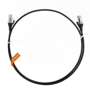 4Cabling 2m Black CAT6 Ultra Thin LSZH Ethernet Network Cable - 50 Pack