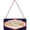 Nostalgic Art Metal 10x20cm Wall Hanging Sign Always Welcome Home/Office Decor