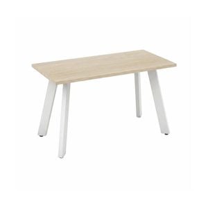 Olg Flare Table 4 Leg White Frame Nordic Maple Top L2400mm X W1200mm