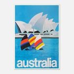 Galrie Sydney Harbour Vintage Travel Poster Retro Australian Wall Art Print Home Décor, Poster Only, A4 21 x 30cm (8 x 12inch)