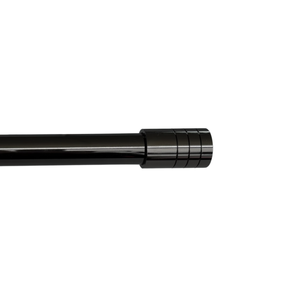 Pillar 25mm Gun Metal Grey Curtain Rod Finial Barrel - 2 Pack