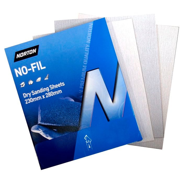 Norton NoFil Sanding Sheet 230 x 280mm 50pk - 180 Grit