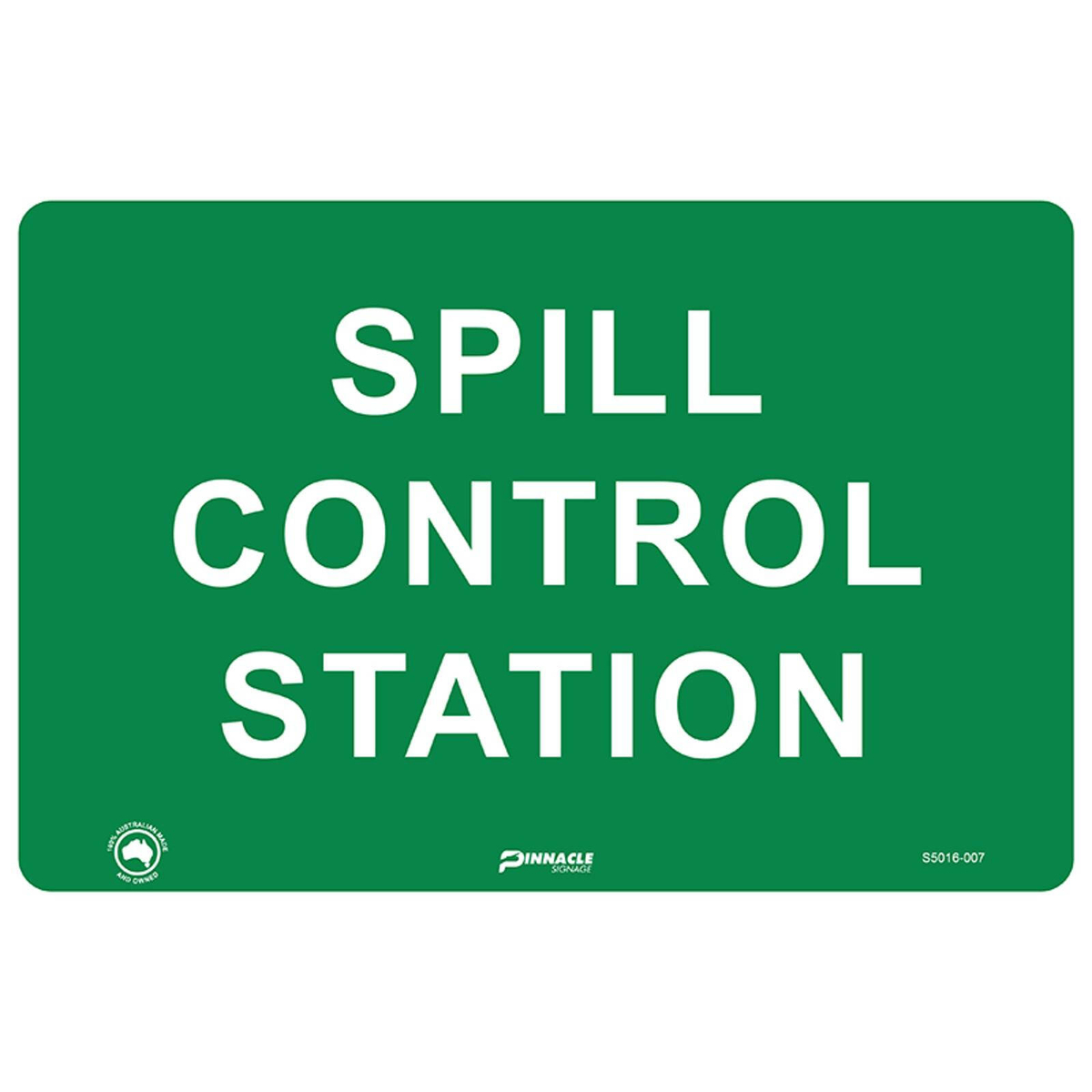 Pinnacle 300 x 200mm Poly Spill Control Station Sign - Bunnings Australia