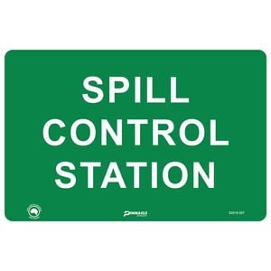 Pinnacle 300 x 200mm Poly Spill Control Station Sign