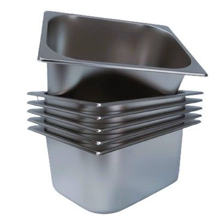 LCE Gastronorm GN Pan Half Size 1/2 GN Pans 150mm (Pack of 6)