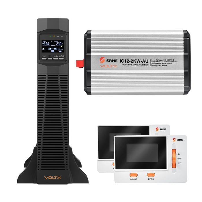VoltX UPS 3000VA 3000W + 12V 2KW Inverter LCD Display Home Backup Power System