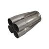 Outlaw Unpolished Stainless Steel 4 Into 1 Merge Collector - 4 X 1-3/4" ID, 3" Outlet, 7" Long