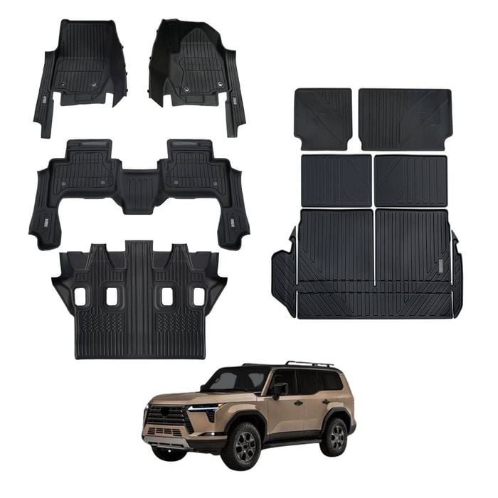 AUSGO Floor Mats Boot Liner Back Seat Protector Set for Lexus GX550 Luxury 7-Seat 2024-Onwards Floor Liners Cargo Mat Kick Mats