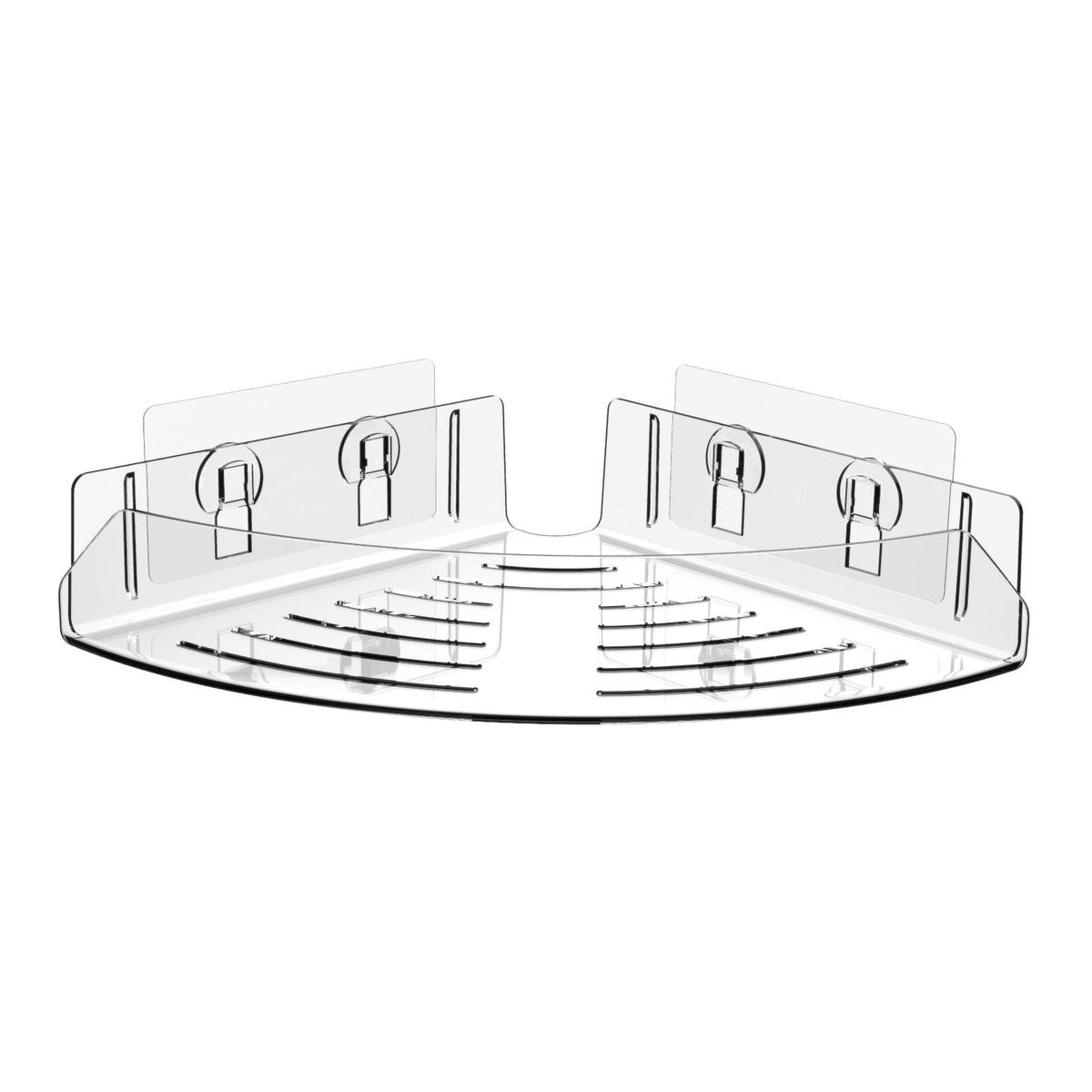 Evolve Lifewares Clear Gel Loc Acrylic Corner Shower Caddy Bunnings