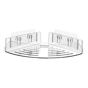 Evolve Lifewares Clear Gel Loc Acrylic Corner Shower Caddy