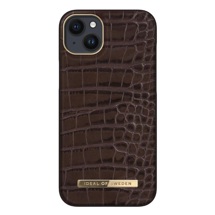 Ideal of Sweden Atelier Case For Apple iPhone 14 plus - Deep Walnut Croco