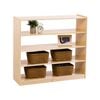 Jooyes 4 Shelf Wooden Storage Cabinet Open Back - H91cm - 100cm | Bookshelf | 91cm