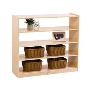 Jooyes 4 Shelf Wooden Storage Cabinet Open Back - H91cm - 100cm | Bookshelf | 91cm