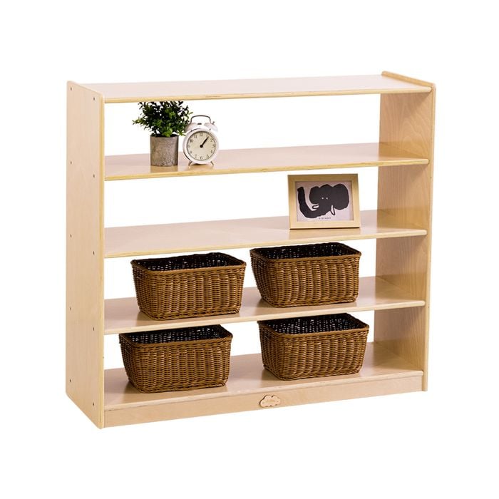 Jooyes 4 Shelf Wooden Storage Cabinet Open Back - H91cm - 100cm | Bookshelf | 91cm