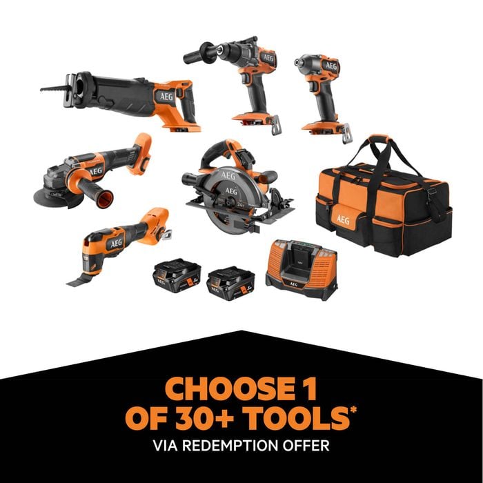 AEG 18V FUSION Brushless 6-Piece 5.0Ah FORCE Kit