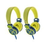 2PK Moki Kid Safe Volume Limited Headphones 3y+ Yellow & Blue