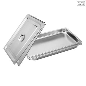 SOGA 2X 1/1 GN Pan 4cm With Lid – Stainless Steel