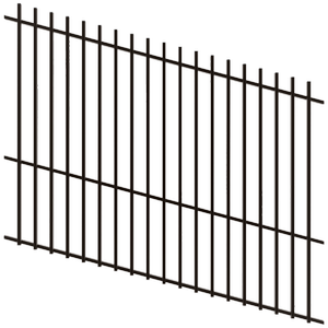 ProtectorAl 1201 - 2400 x 1800mm Black Raked 16-30º Batten Pool Fence Panel