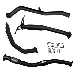Ignite Exhausts Turbo Back For Nissan D22 Navara 3l 3" Cat & Hotdog Black Aluminised Steel