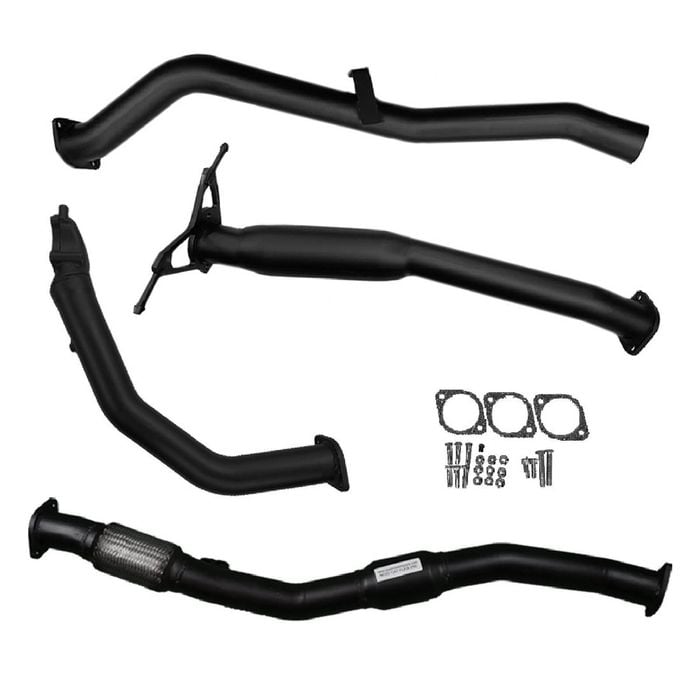 Ignite Exhausts Turbo Back For Nissan D22 Navara 3l 3" Cat & Hotdog Black Aluminised Steel
