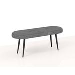 Costway Upholstered Entryway Bench Shoe Grey