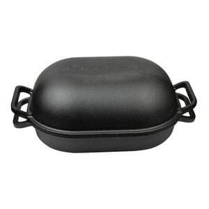 Brunswick Bakers Pre-seasoned Cast Iron Bread/Loaf Baking Pan 39x26cm Black