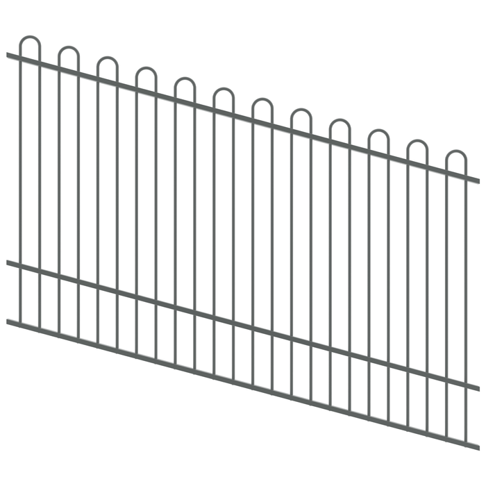ProtectorAl 1201-2400W x 1500H Monument Top Pool Fence Panel Raked Up to 15º