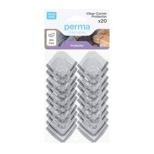 Perma Child Safety Clear Adhesive Corner Protectors - 20 Pack