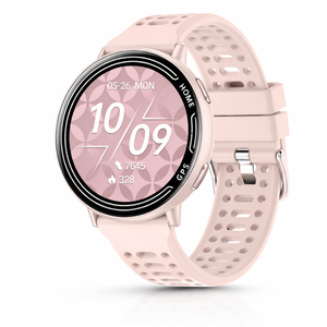 Smart Watch Gps Fitness Tracker Waterproof With Bluetooth Call Heart Rate Monitor Outdoor Sports Pink