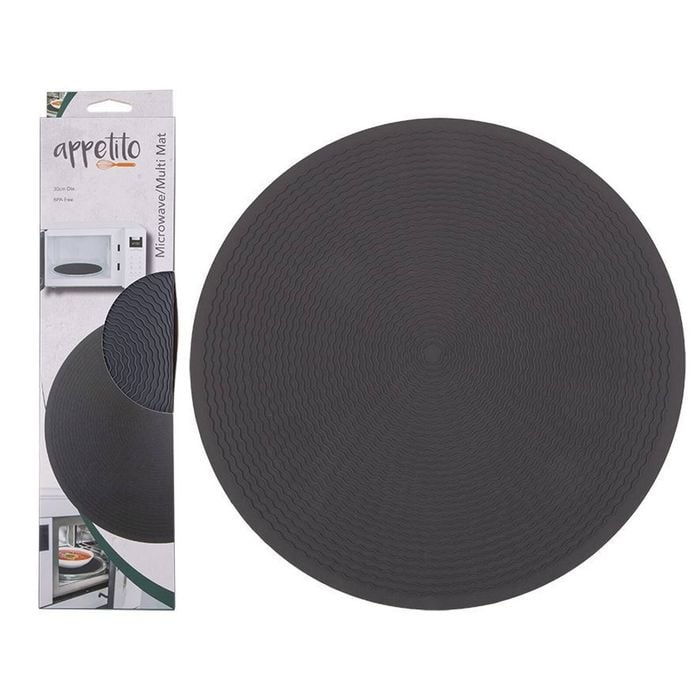 Appetito Microwave Multi Mat 30cm Charcoal