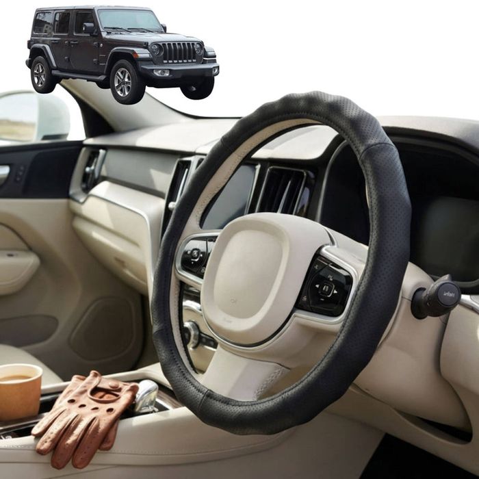 Australian Goose Steering Wheel Cover for Jeep Wrangler 2006 - 2018 (4-Door JK) Circle Black