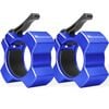 METEOR 50mm Blue Aluminium Olympic Barbell Collars Clamps