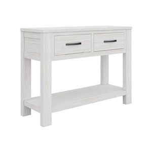 Foxglove Console Hallway Entry Table 110cm Solid Mt Ash Timber Wood - White
