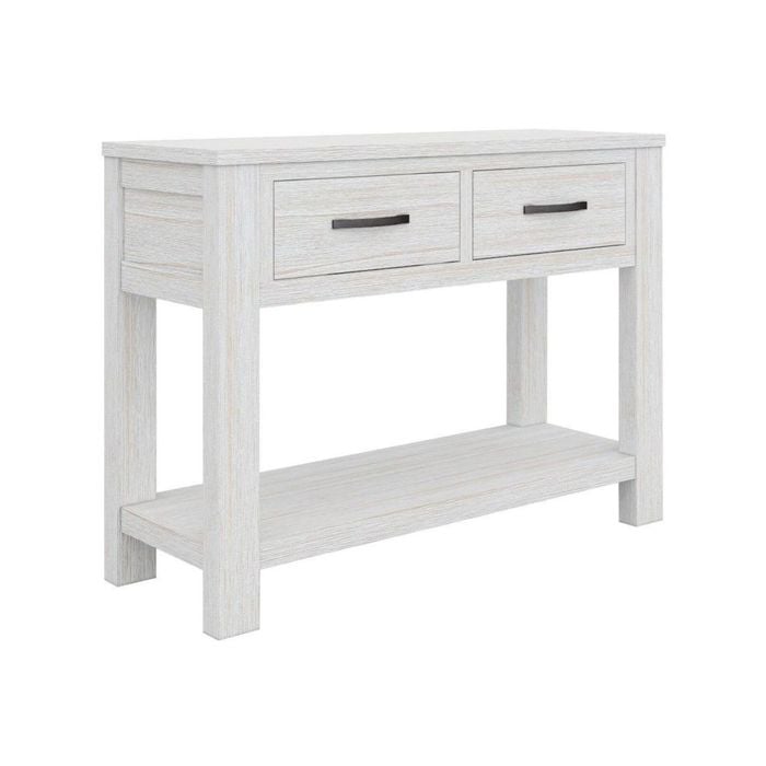Foxglove Console Hallway Entry Table 110cm Solid Mt Ash Timber Wood - White