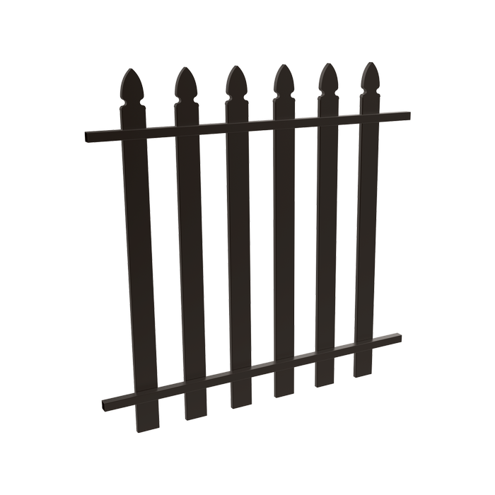 ProtectorAl 350 - 1000 x 1000mm Black Aluminium Garden Fence Bishop Panel