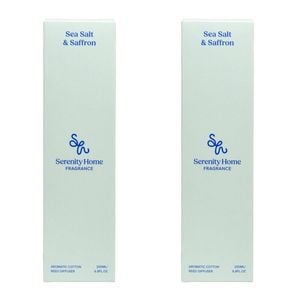 2PK Serenity Sea Salt Saffron Scent Home Fragrance Reed Diffuser Bottle 200mL