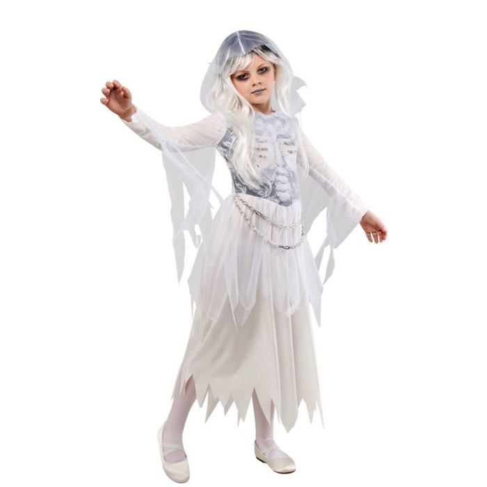 Rubies Ghostly Girl Costume Kids Dress Up Party Cosplay Outfit Size M 9-10y