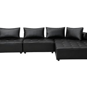 Suellen Sectional Sofa Set PU - Black