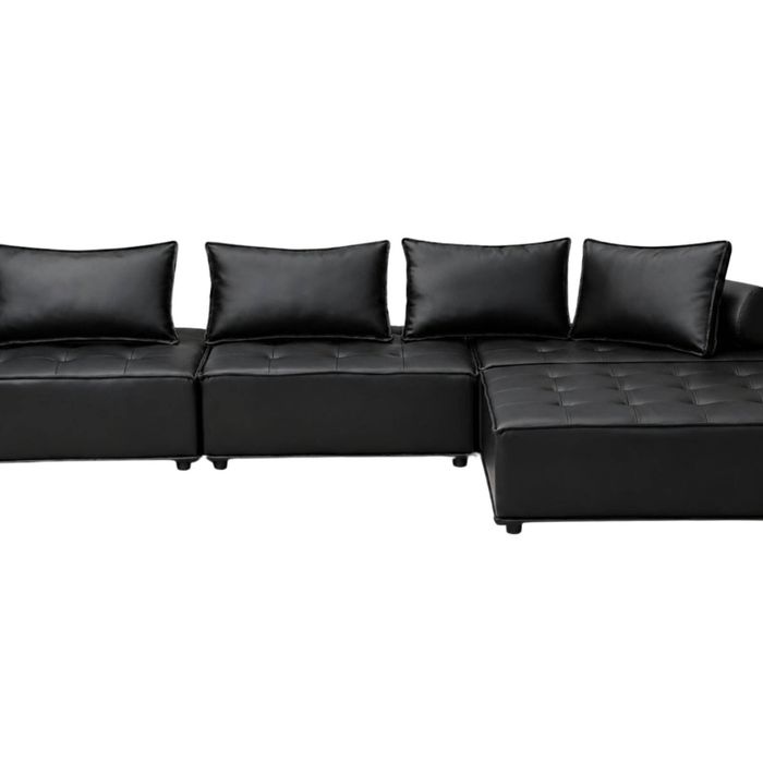 Suellen Sectional Sofa Set PU - Black