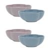 2x 2pc Ecology Matte Glaze Porcelain Bloom Round Dip Bowls 8cm Iris, Twilight
