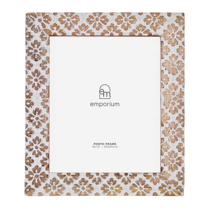 Emporium Mara Wooden Photo Frame 10x8" Natural & White