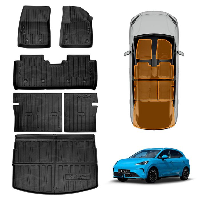 Floor Mats Boot Liner for MG MG4 EV Urban 2026-Onwards Cargo Kick Back Seat Protector Cover