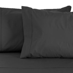 Jenny Mclean Porto Sheet Set 100% Cotton Queen 400TC - Granite