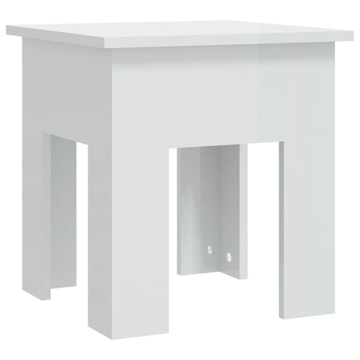 vidaXL Coffee Table High Gloss White Engineered Wood Couch Centre Side Table