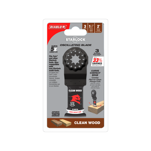 Diablo 32mm Starlock Bi-Metal Multi-Tool Blades For Clean Wood - 3 Pack